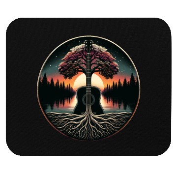 Discover Abstract guitar in the forest Mouse Pads