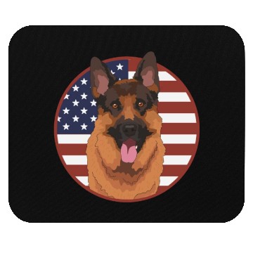 Discover German Shepherd US Flag Dog Owner Mouse Pads
