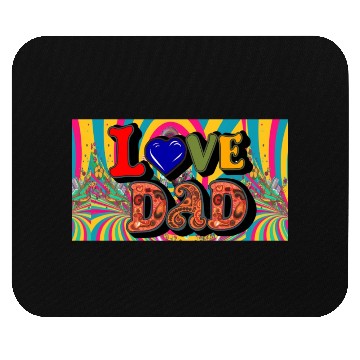 Discover Love Dad Sticker Mouse Pads