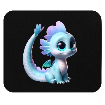 Discover Curious Baby Dragon Mouse Pads