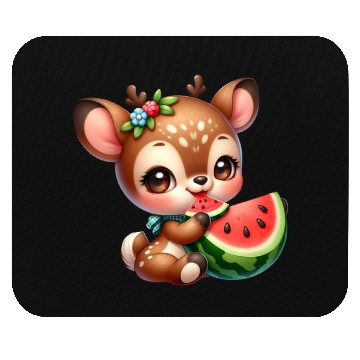 Discover Deer Eating Watermelon Mouse Pads