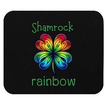 Discover LUCKY Shamrock Rainbow Mouse Pads