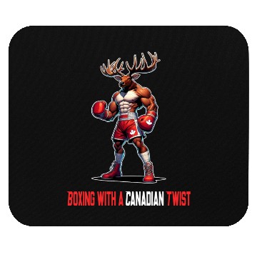 Discover Canada elk box design Mouse Pads