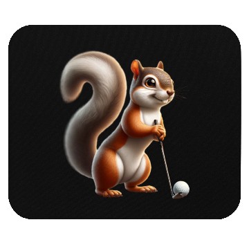 Discover Golf Player Squirrel Animal Lover Design Mouse Pads