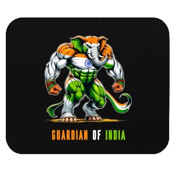 Discover India elephant national flag design Mouse Pads