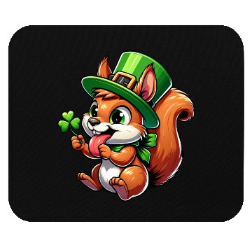 Discover St. Patrick's Cheeky Squirrel Mouse Pads
