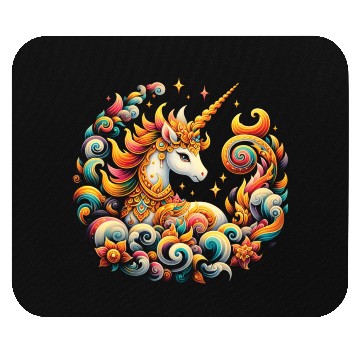 Discover A vintage unicorn with a delicate pattern. Mouse Pads
