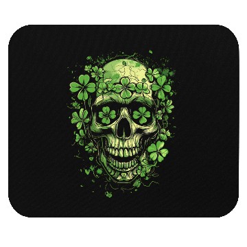Discover Shamrock Skull Clover Saint Patrick's Day Mouse Pads