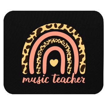 Discover Music Teacher II - Leopard Rainbow Mouse Pads
