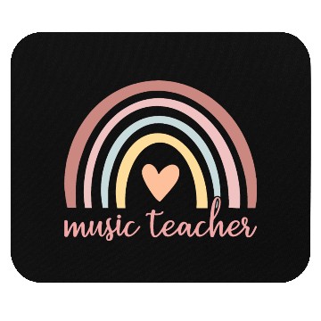 Discover Music Teacher I - Boho Rainbow Mouse Pads