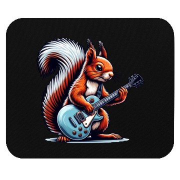 Discover Electric Guitar Squirrel Musician Design Mouse Pads