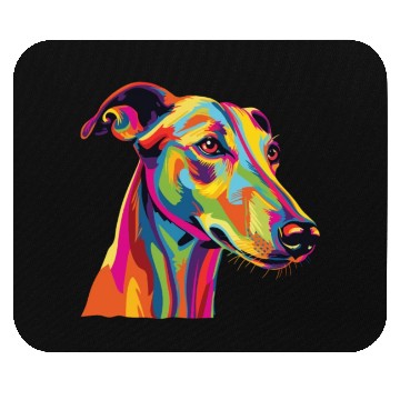 Discover Watercolor Colorful Greyhound Mouse Pads