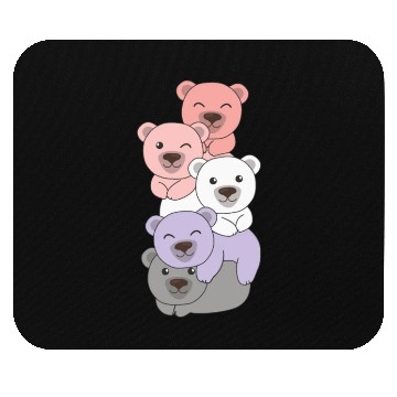 Discover Cupioromantic Flag Pride Lgbtq Cute Bear Pile Mouse Pads