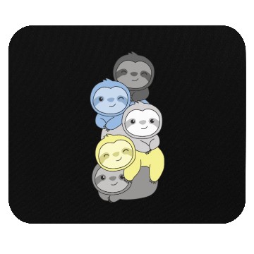 Discover Periboy Flag Pride Lgbtq Cute Sloth Pile Mouse Pads
