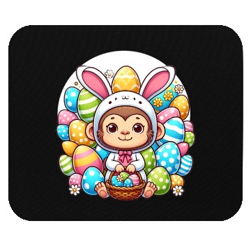 Discover Easter Monkey in Bunny Costume Mouse Pads