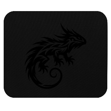 Discover Shaggy Bearded Dragon Tribal Dragon Tattoo Mouse Pads