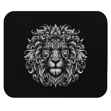 Discover Lion tattoo white color Mouse Pads