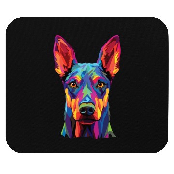 Discover Watercolor Colorful Doberman Pinscher Mouse Pads