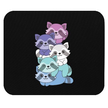 Discover Spectrasexual Flag Pride Lgbtq Cute Raccoon Mouse Pads