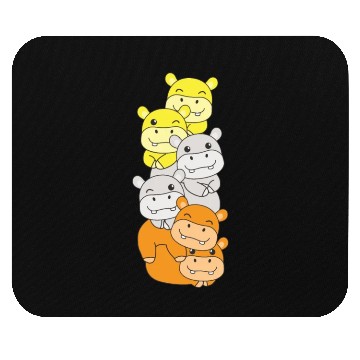 Discover Maverique Flag Pride Lgbtq Cute Hippo Mouse Pads