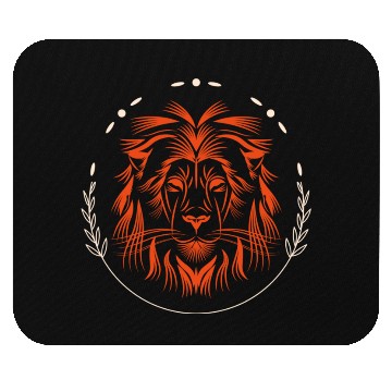 Discover Lion logo Mouse Pads