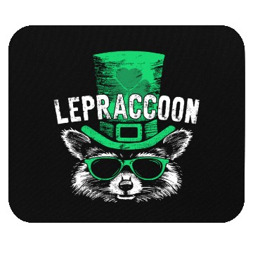 Discover Lepraccoon Kobold Raccoon Saint Patrick Irish Mouse Pads