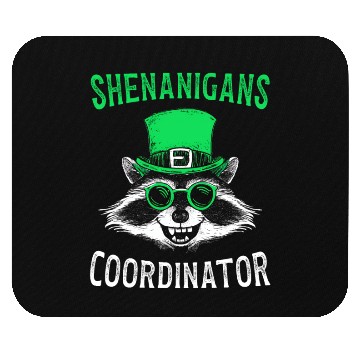 Discover Shenanigans Coordinator Cute Raccoon Funny Mouse Pads
