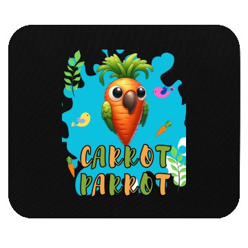 Discover funny carrot parrot Mouse Pads