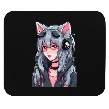 Discover Women Wolf Hacker Mouse Pads