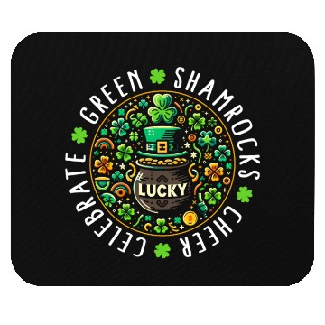 Discover St. Patrick's Day Mouse Pads, Lucky Pot Of Gold Leaf