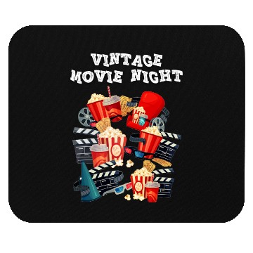 Discover Popcorn Vintage Movie Night Mouse Pads