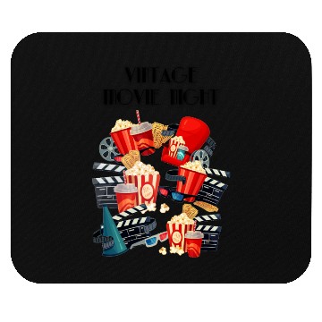Discover Popcorn Vintage Movie Night Mouse Pads