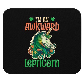 Discover Irish Unicorn St Patricks Awkward Lepricorn Mouse Pads
