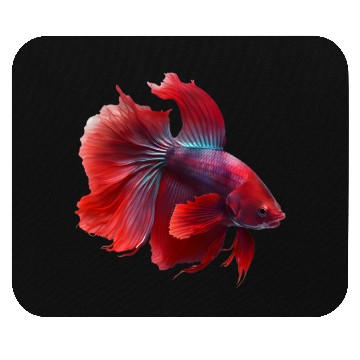 Discover Siamese fighting fish red betta fish Mouse Pads