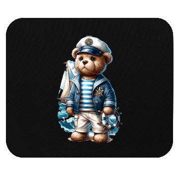 Discover Adventurous Teddy Bear Sailing Mouse Pads
