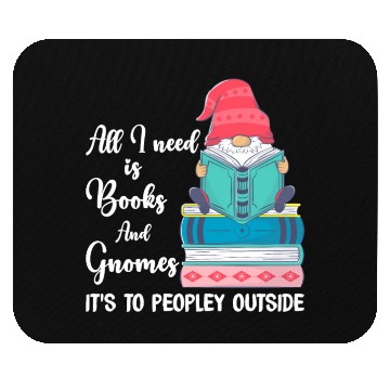 Discover Garden Gnomes and Books Mouse Pads