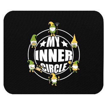 Discover Funny Garden Gnomes My Inner Circle Mouse Pads
