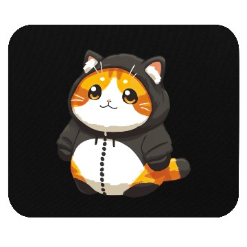 Discover Orange Cat Kawaii Feline Mouse Pads