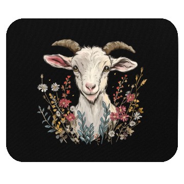 Discover Goat Flowers Farmer Gift Mouse Pads
