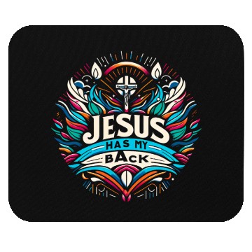Discover Jesus Has My Back 27 Mouse Pads