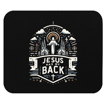 Discover Jesus Has My Back 28 Mouse Pads