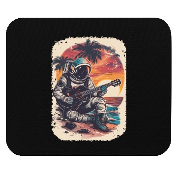 Discover Astronaut Guitar Player Space Music Lover Mouse Pads