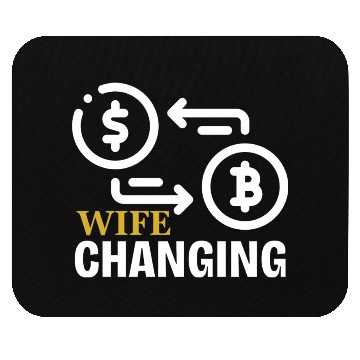 Discover Black and Gold Wife Changing - Bitcoin Mouse Pads