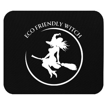 Discover Eco-Friendly Witch: Fly Green Mouse Pads