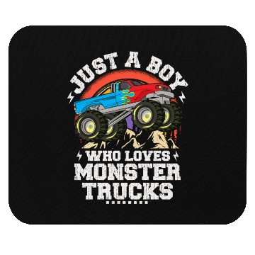 Discover Just A Boy Who Loves Monster Trucks Toddler Kids Mouse Pads
