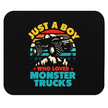 Discover Just A Boy Who Loves Monster Trucks Toddler Kids Mouse Pads