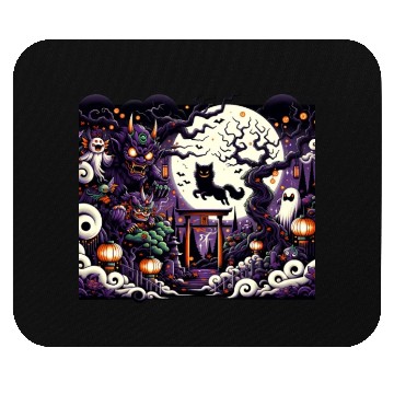 Discover Japanese Folklore Halloween Mouse Pads
