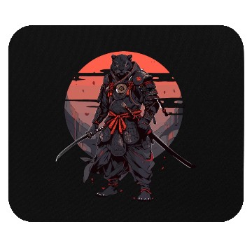 Discover Samurai Katana Sword Japanese Panhter Mouse Pads