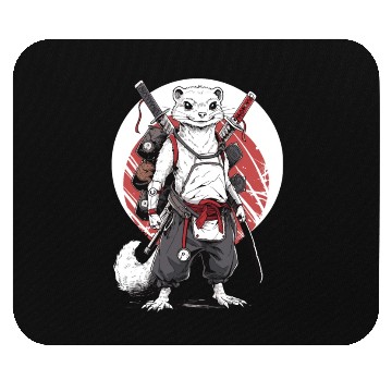 Discover Ninja Samurai Anime Ferret Manga Warrior Mouse Pads