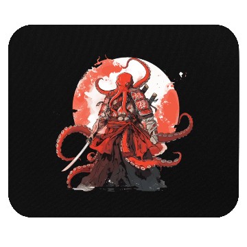 Discover Samurai Katana Sword anime Octopus manga Warrior Mouse Pads